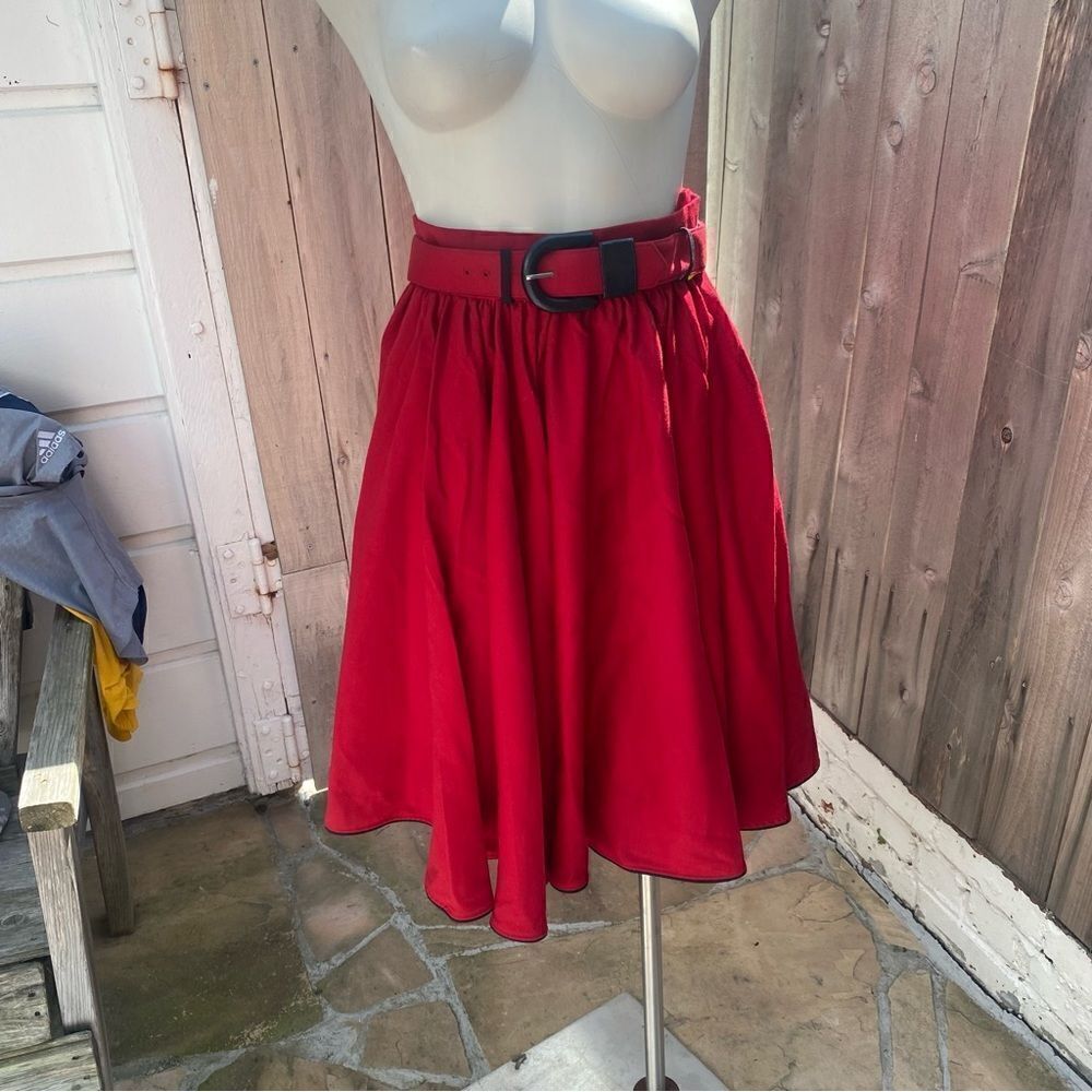 Vintage francesca sterlacci red midi skirt size S